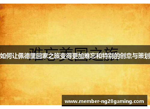 如何让佩德里回家之旅变得更加难忘和特别的创意与策划 如何让佩德里回家之旅变得更加难忘和特别的创意与策划