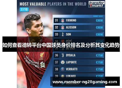 如何查看德转平台中国球员身价排名及分析其变化趋势 如何查看德转平台中国球员身价排名及分析其变化趋势